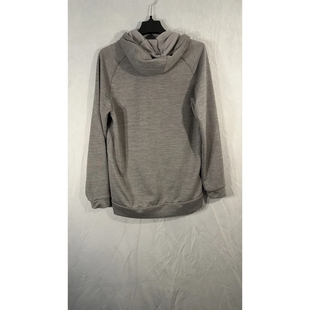 nike dri fit Full Zip Hoodie Heather Knit Training Athletic Sweater Gray Men's M